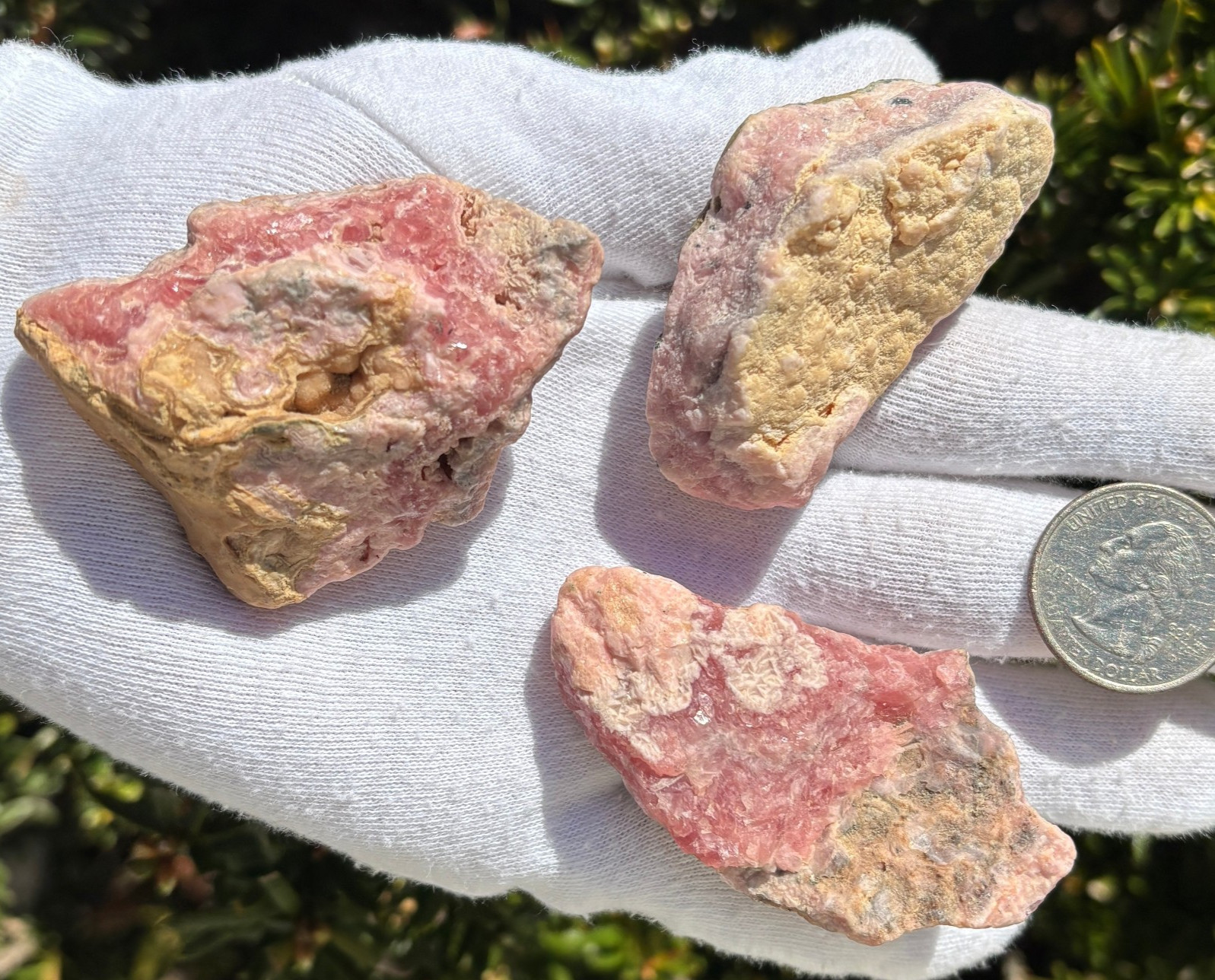 USA SALE 187g LOT REAL RHODOCHROSITE ROUGH SPECIMENS LAPIDARY PINK PYRITE GEMMY