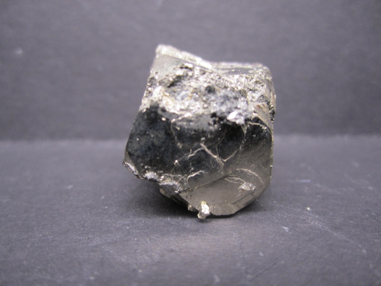 Franckeite on Pyrite, Poopo, Bolivia #1