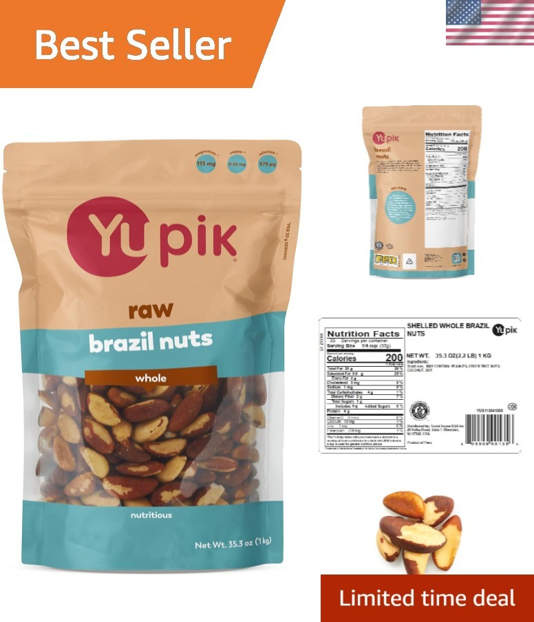 Healthy 2.2 lb Brazil Nuts – Delicious Snack, & Kosher Certified