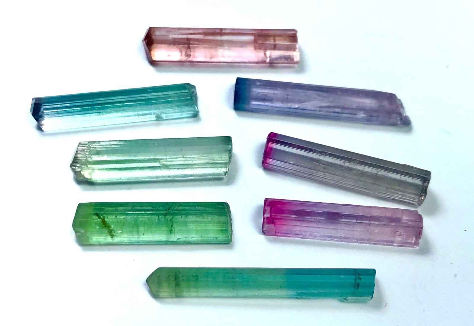 Beautiful Naturel top quality bicolor and multi color tourmaline crystal lot