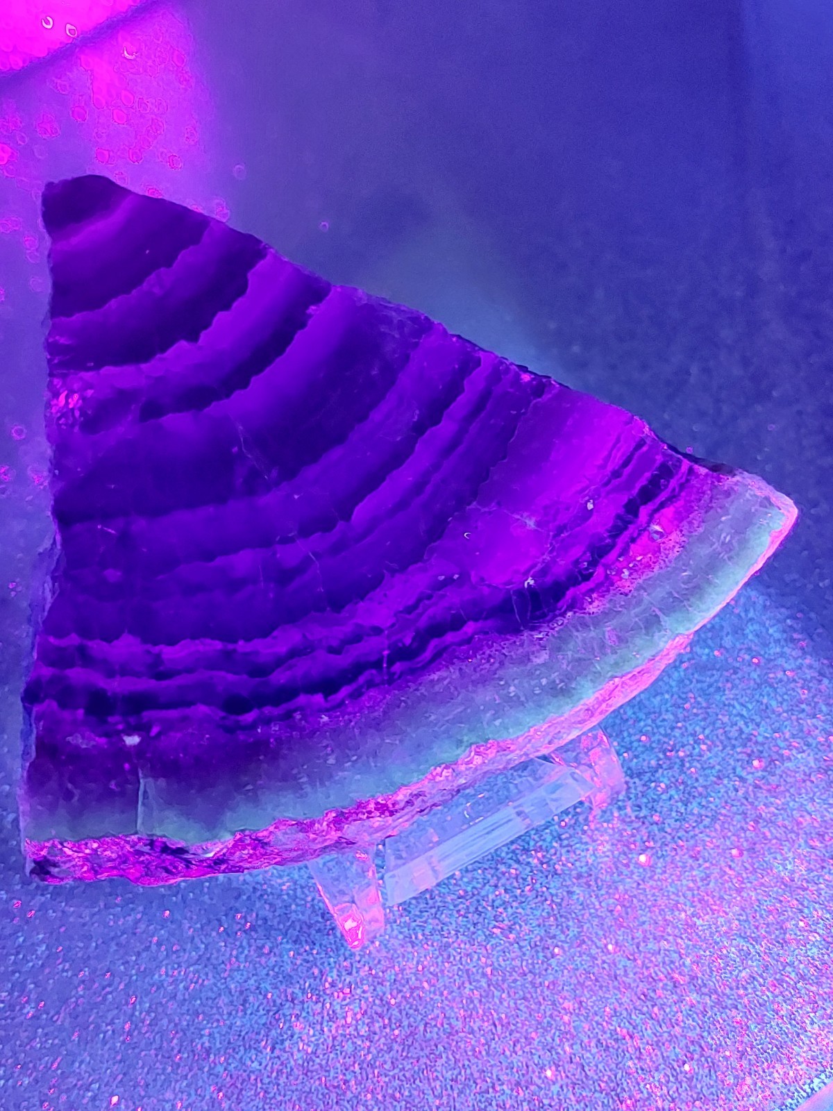 Fluorite Crystal Bundle Includes Buddah, Slab Necklace & Tumble | UV Reactive