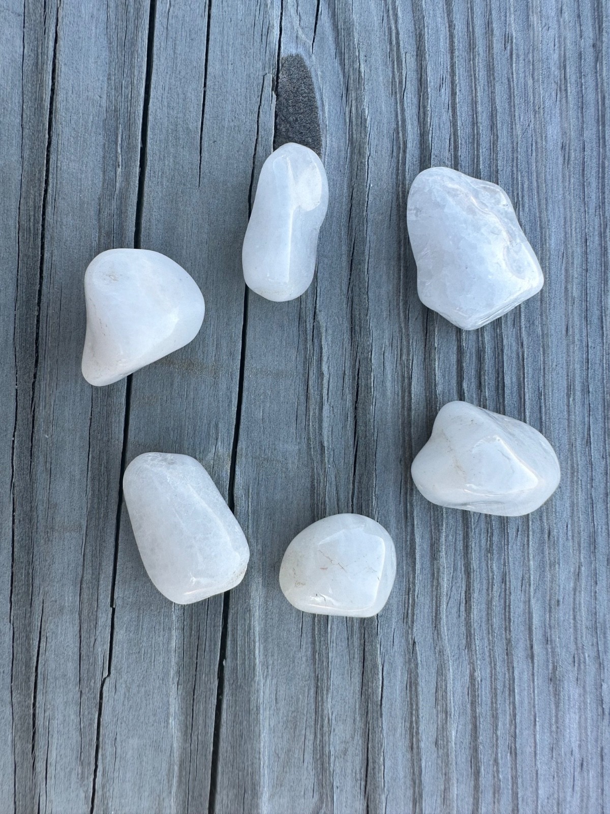 1/2 lb White Quartz Tumbled Stones – Bulk Polished Milky Crystals Lot (8 oz)