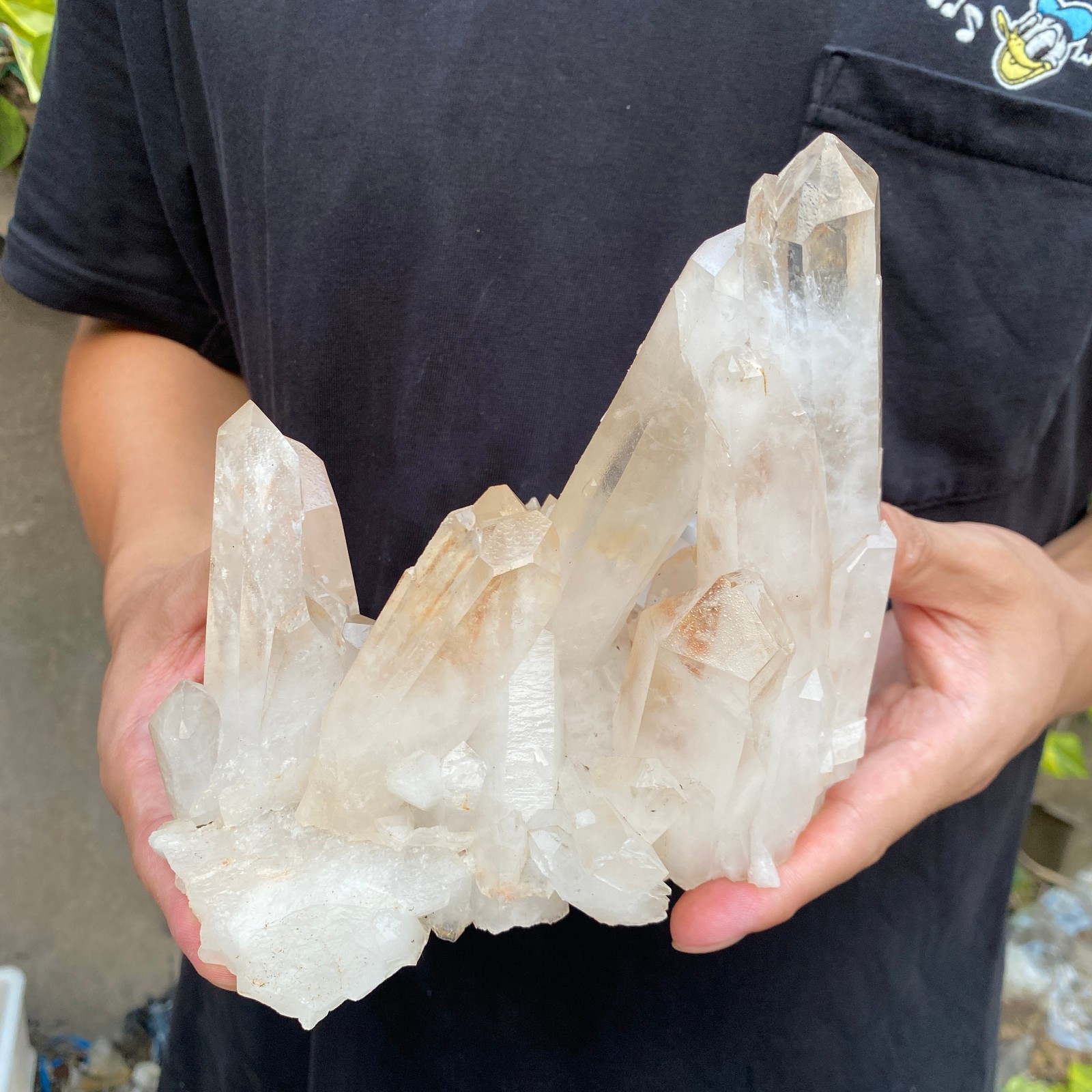 3lb Natural White Clear Quartz Crystal Cluster Rough Healing Specimen
