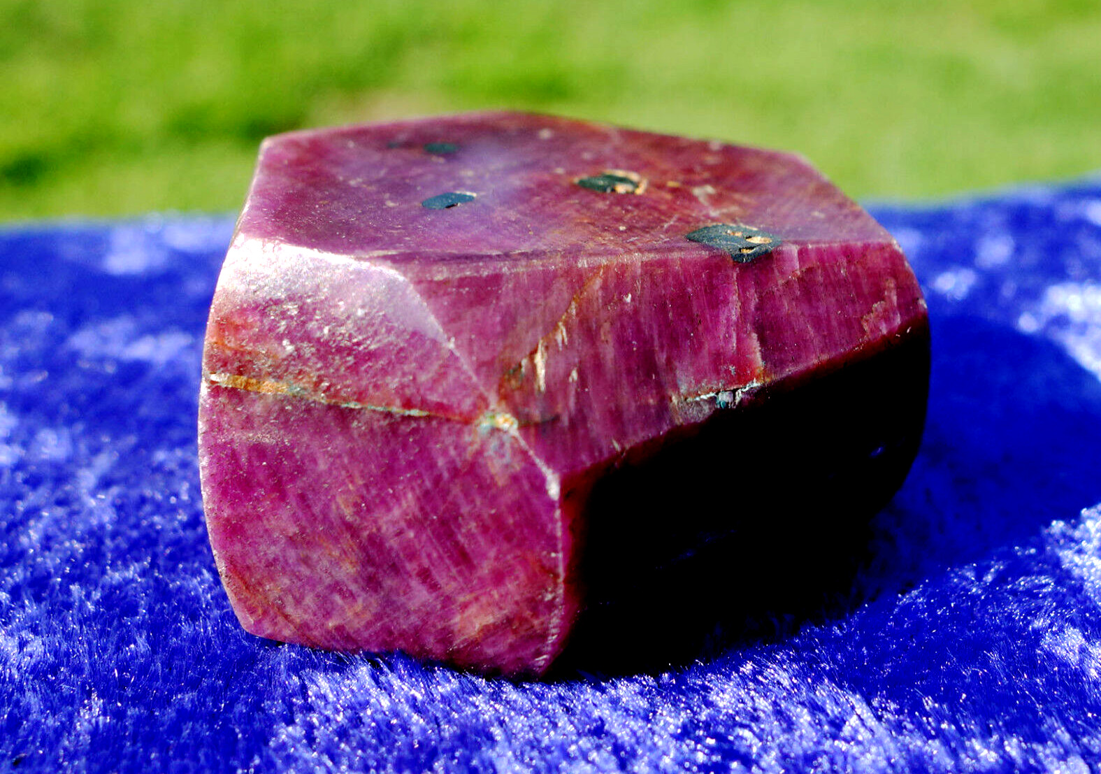 Red RUBY Corundum with HEMATITE Inclusions Gem Stone Crystal For Sale Polished