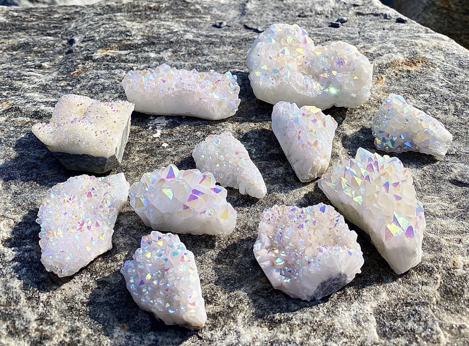 Wholesale 2 Lbs Angel Aura Quartz Cluster Natural Crystal
