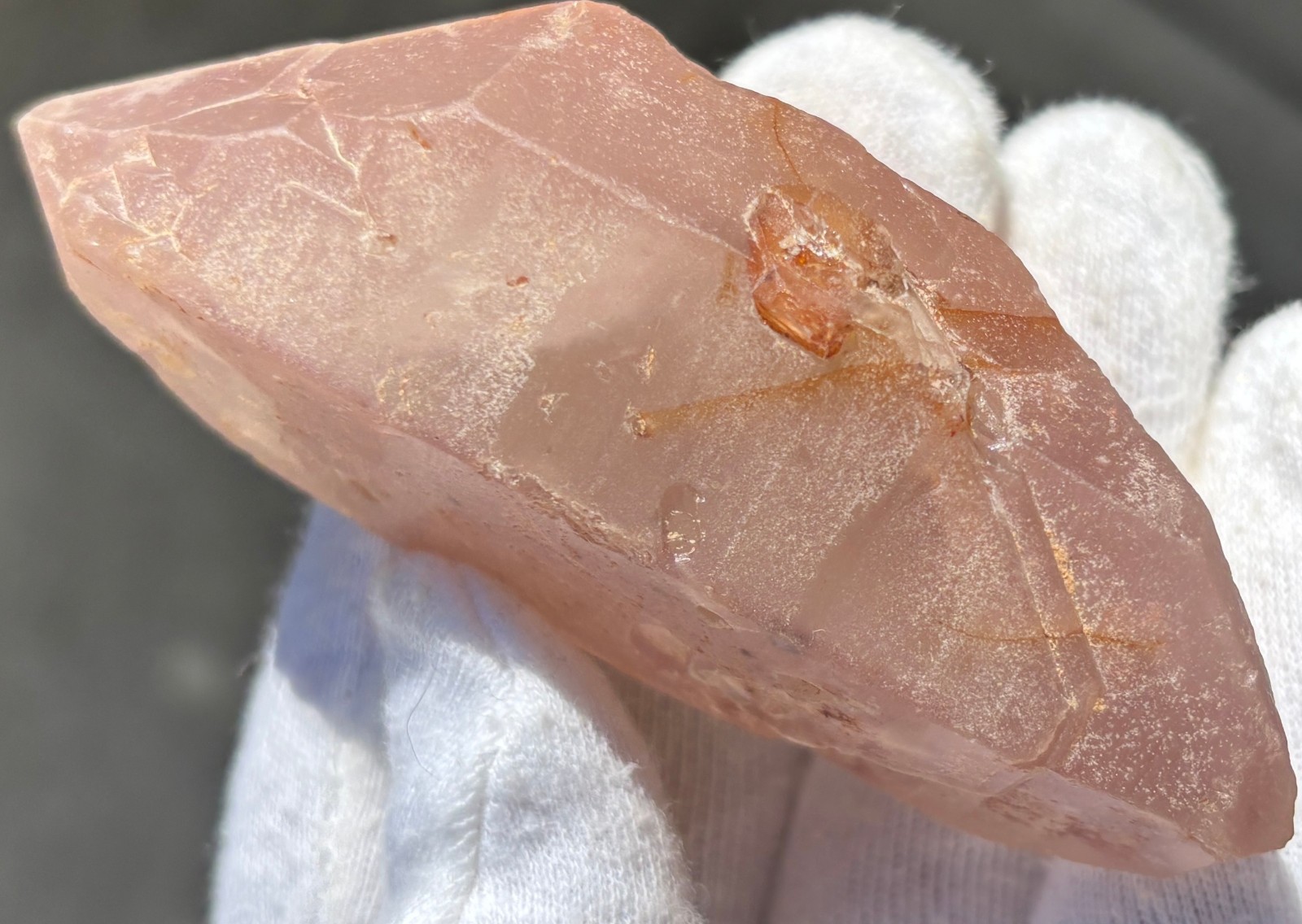 USA SALE *SEE VIDEO* 129g 3.39″ RARE LITHIUM DT QUARTZ POINT DOUBLE TERMINATED