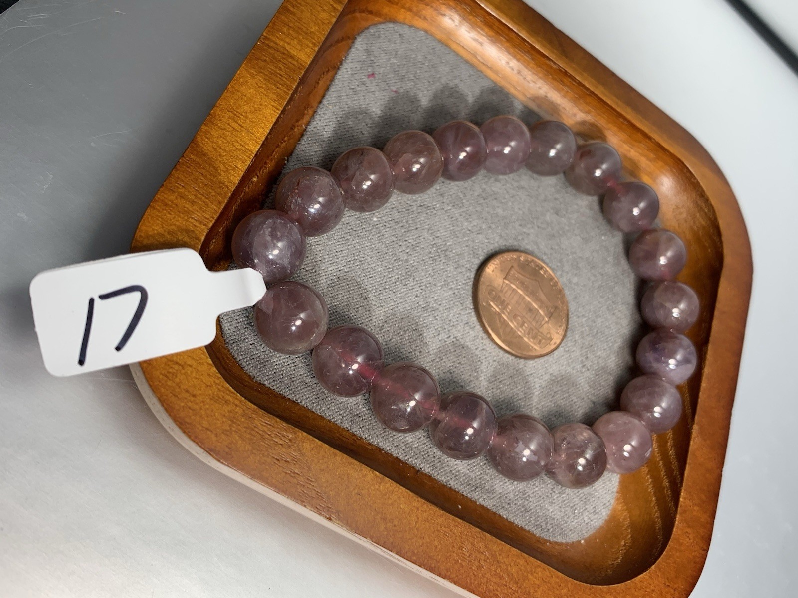 10mm Natural Mauve Madagascar Rose Quartz Bracelet/purple pink crystal