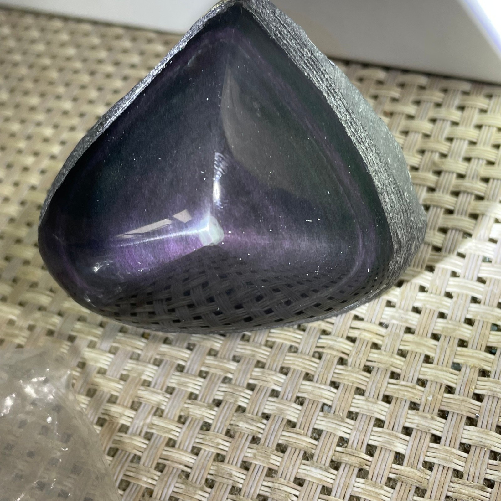 138g Natural Rainbow Natural Rainbow Obsidian Polish Shimmering Iridescent Stone