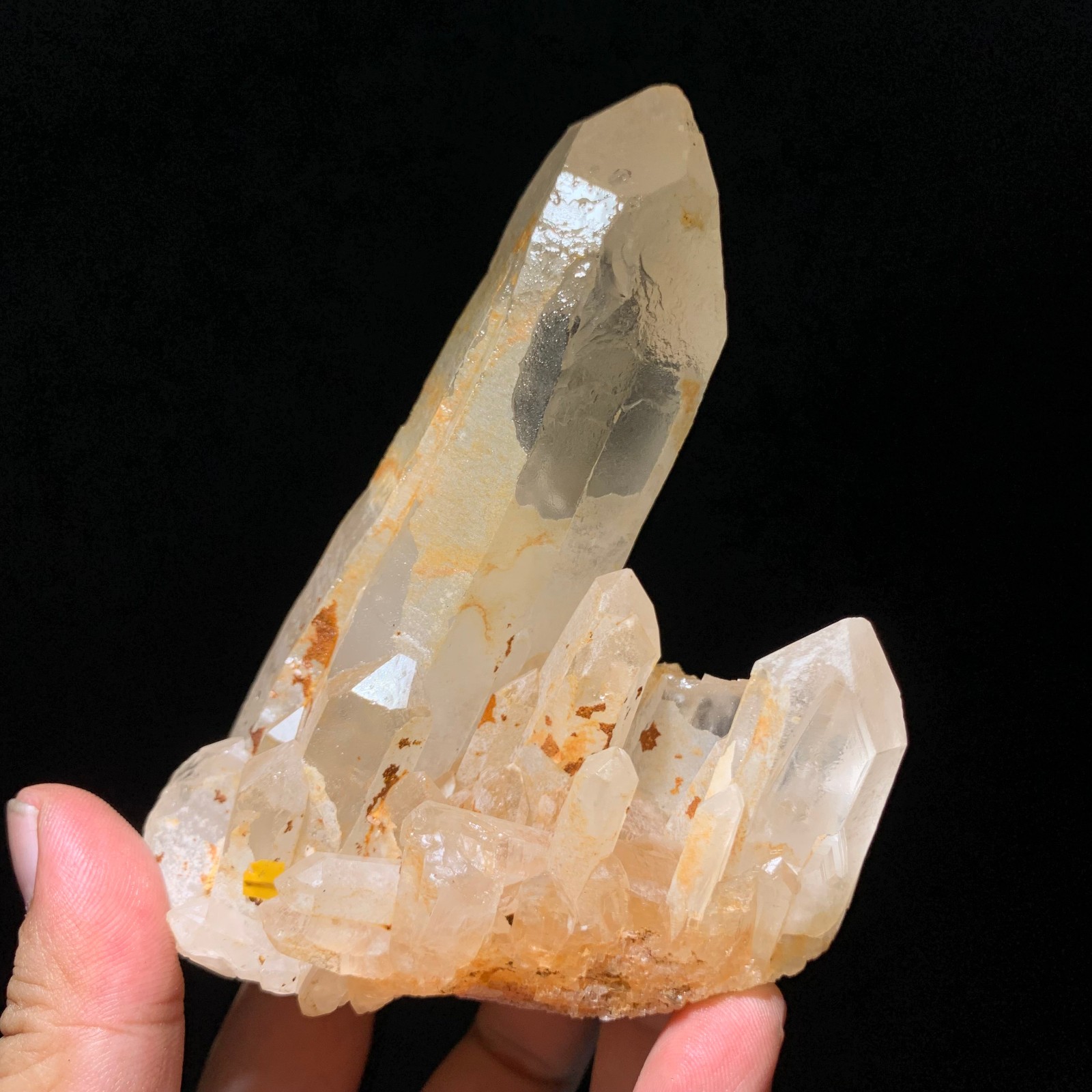 386g Natural White Clear Quartz Crystal Cluster Rough Healing Specimen