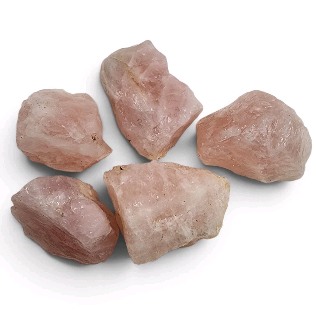Rose Quartz Crystal Natural Rough Pieces 288.6 grams.