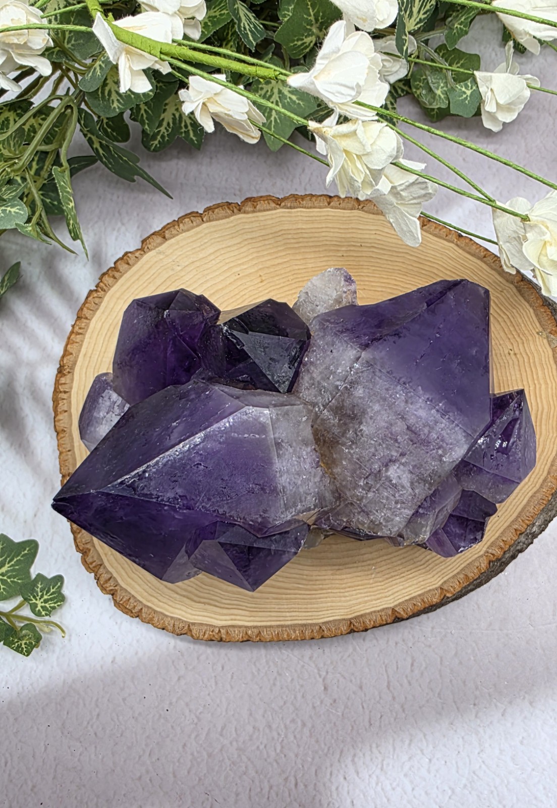 Enchanting 2lb+ Raw Amethyst Cluster – Deep Purple Crystals Formed Over Millions