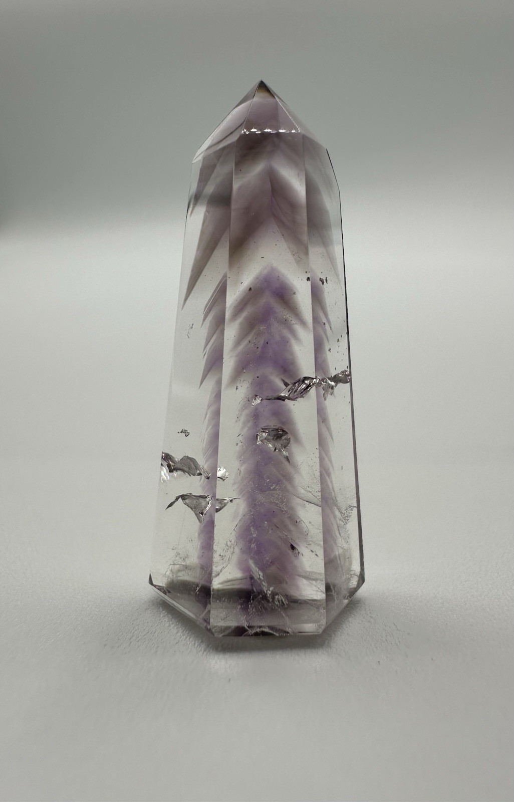 Rare Polished Amethyst with multiple Phantoms From Madagascar (See Description)