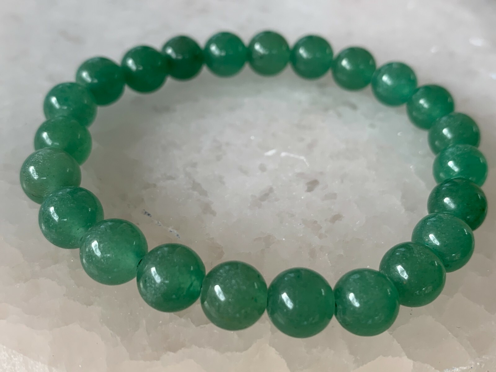 Grade A++ Green Aventurine Crystal Bead Bracelet 8mm, Green Aventurine Bracelet
