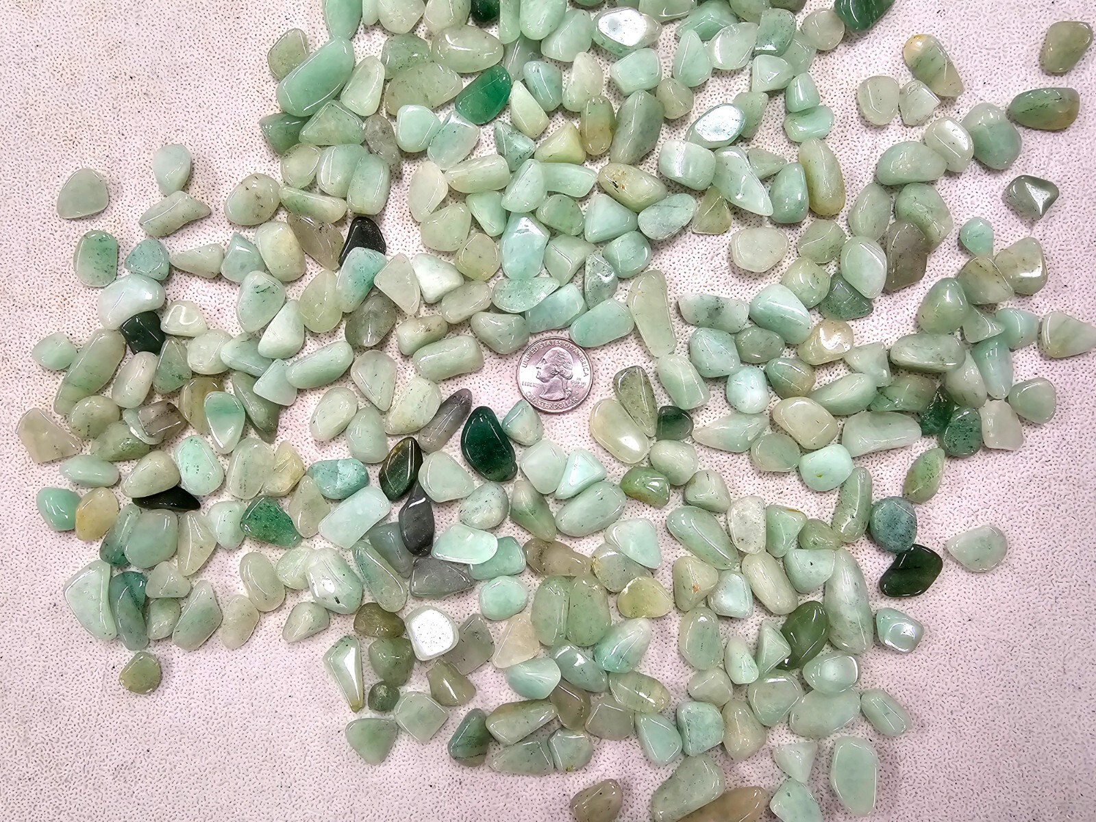 Mini Green Quartz Tumbled Aventurine Crystal Stones Natural Aquarium Crystal Gem