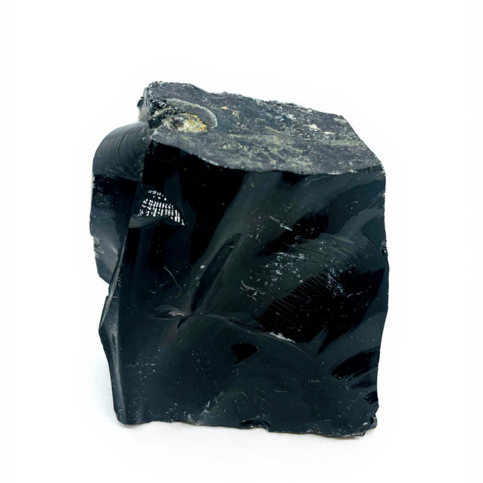 810-950CT Rough Black Obsidian Gemstone Spiritual Protection Stone for Jewellery