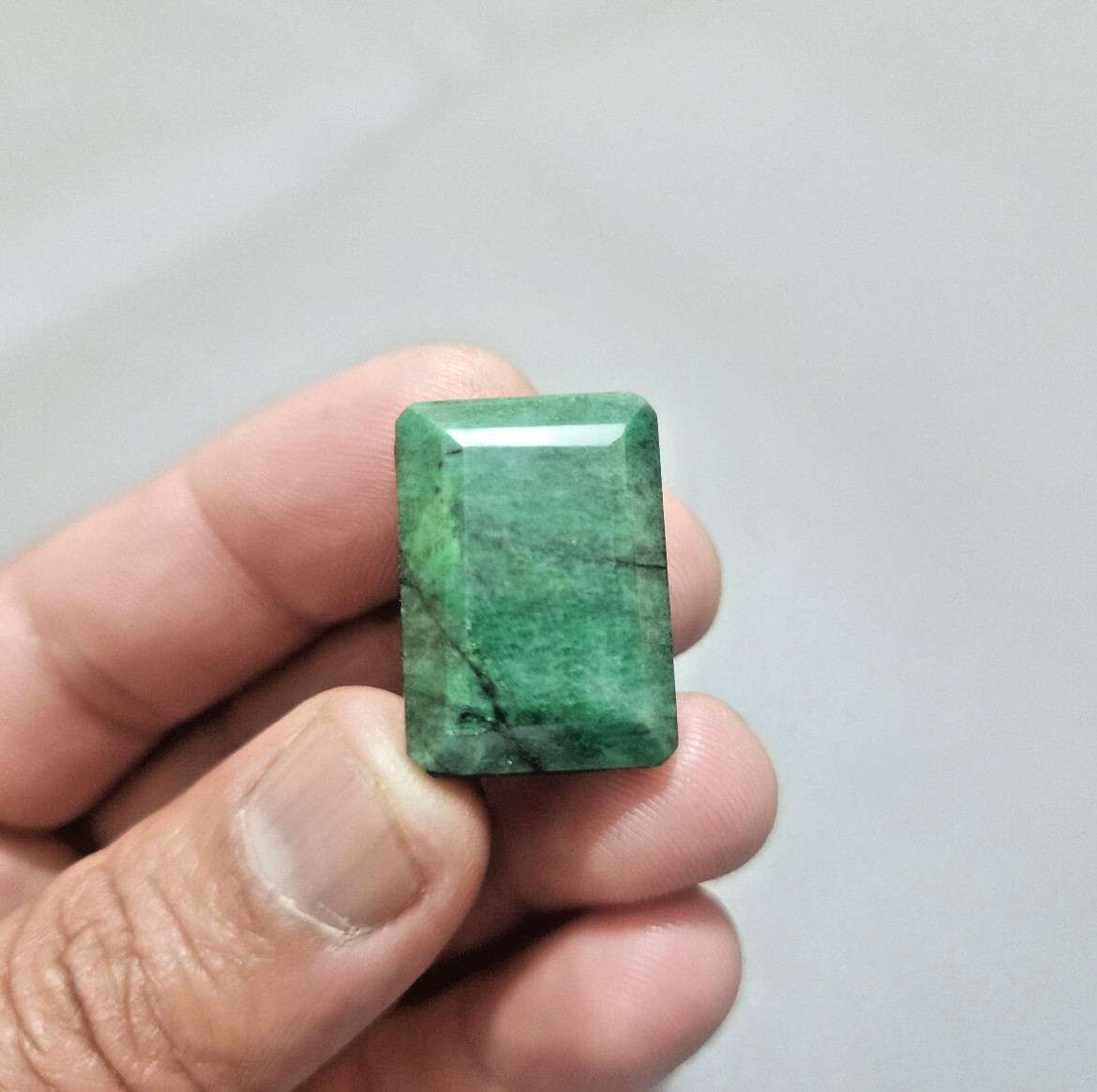 57 Crt Amazing Rare Green Brazilian Emerald, Emerald Cut Loose Gemstone Jewelry