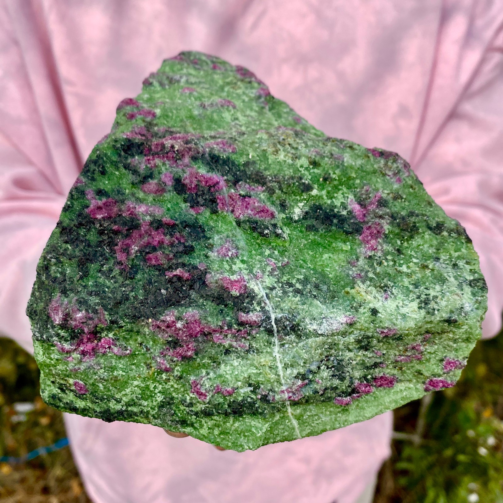 3.68LB Large Natural green Ruby zoisite (anylite) crystal Healing
