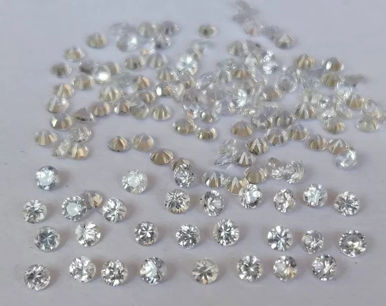 Natural Certified 6 mm White Sapphire Lot Round 10 Pcs Certified Loose Gemstone