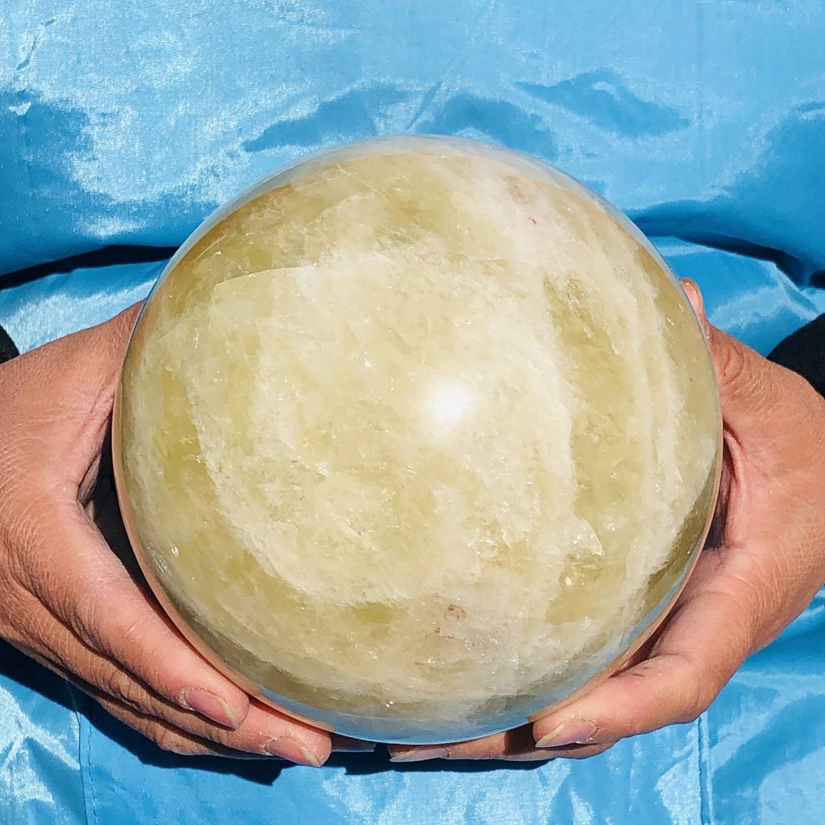 7.92LB Natural Yellow Crystal Ball Quartz Yellow Crystal Ball Healing