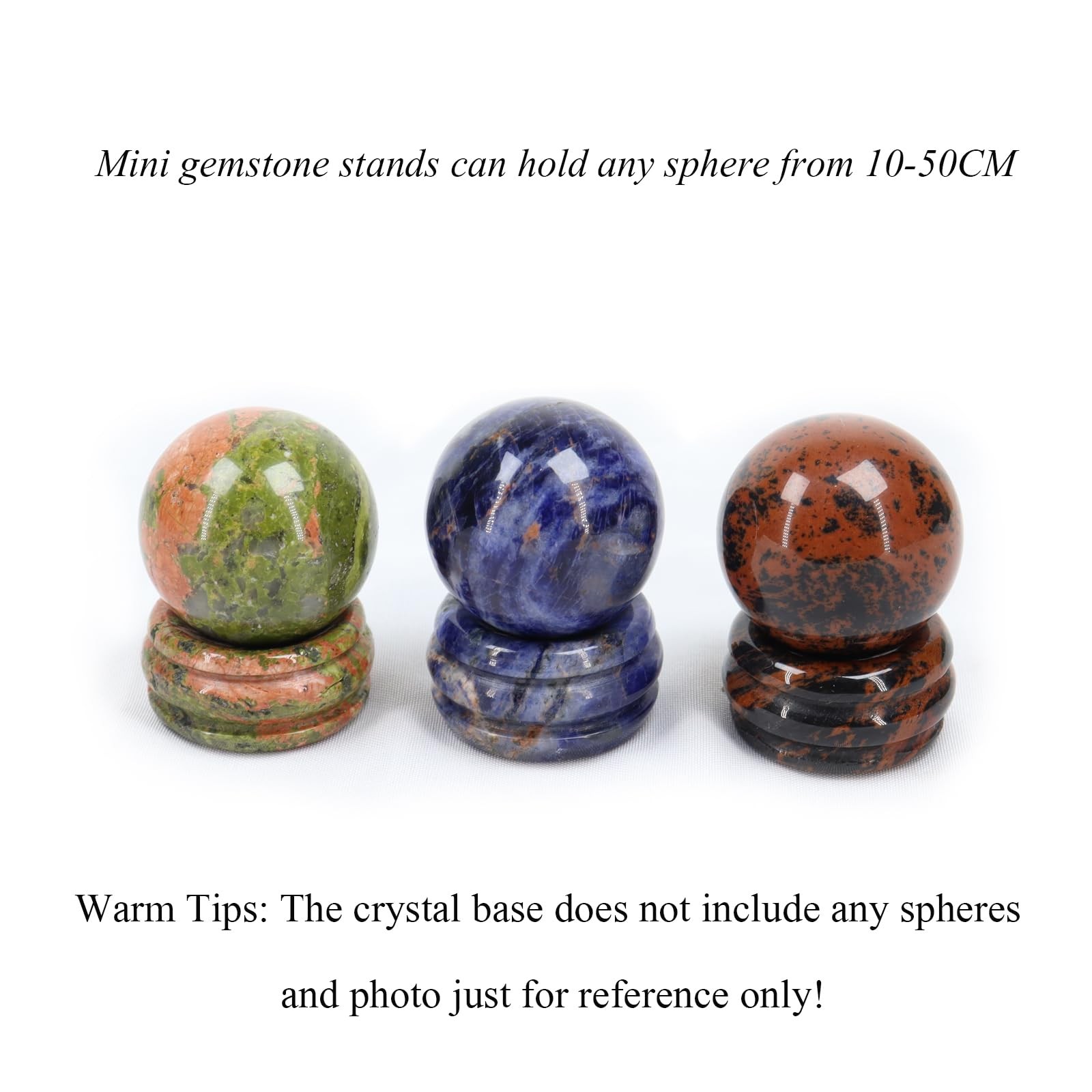 Crystal Sphere Holder for Ball, Mix 6PCS Gemstone Sphere Stand, Natural Hand …