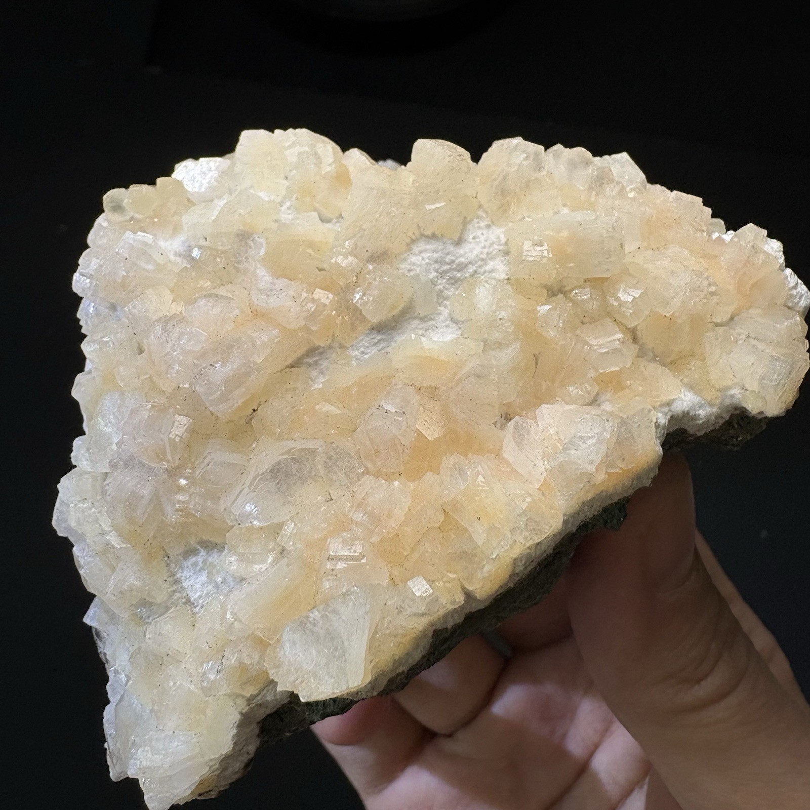 Natural Yellow Stilbite Cluster on Matrix India Mineral Specimen D27