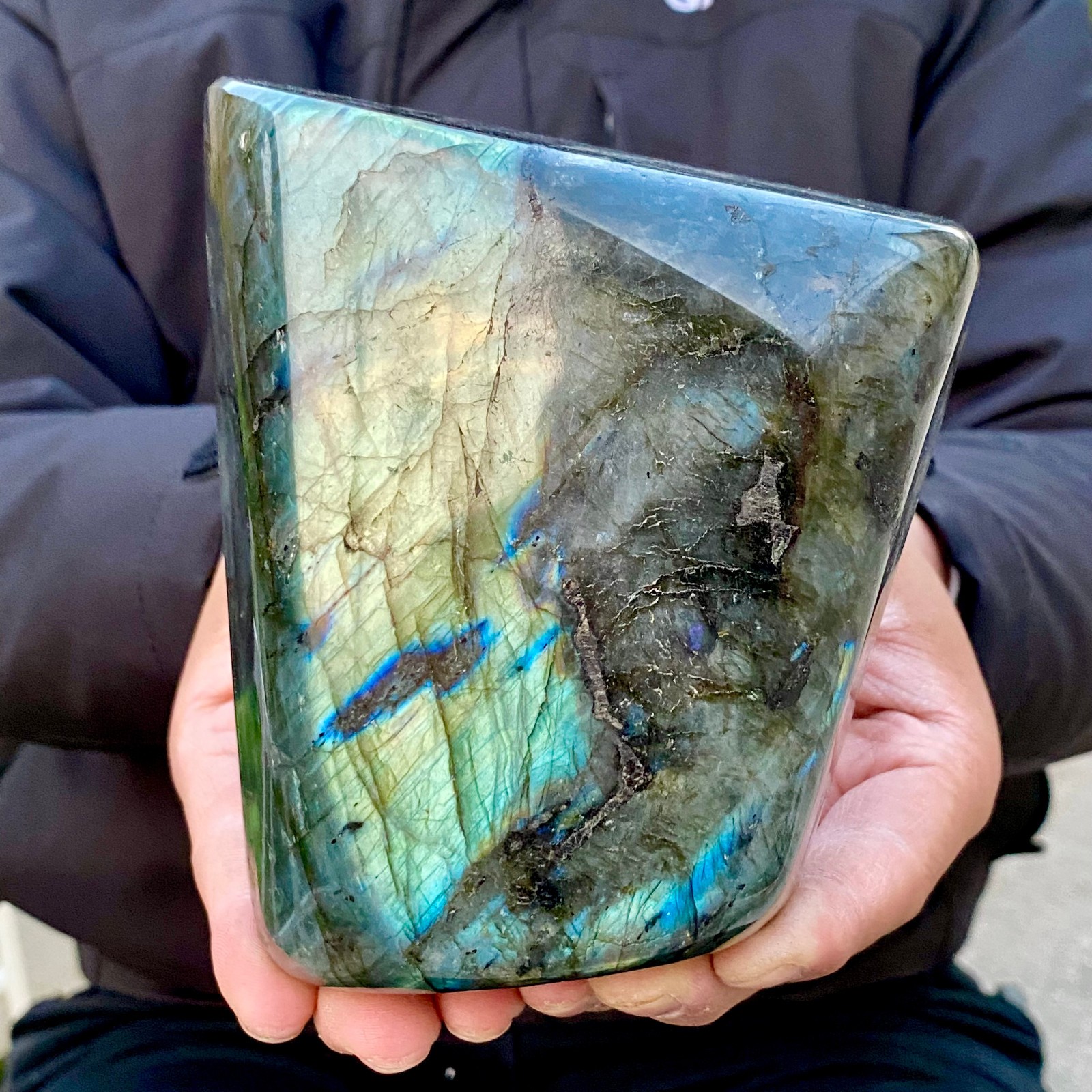 3.5LB Natural Labradorite Crystal Mineral Specimen Energy Healing Reiki