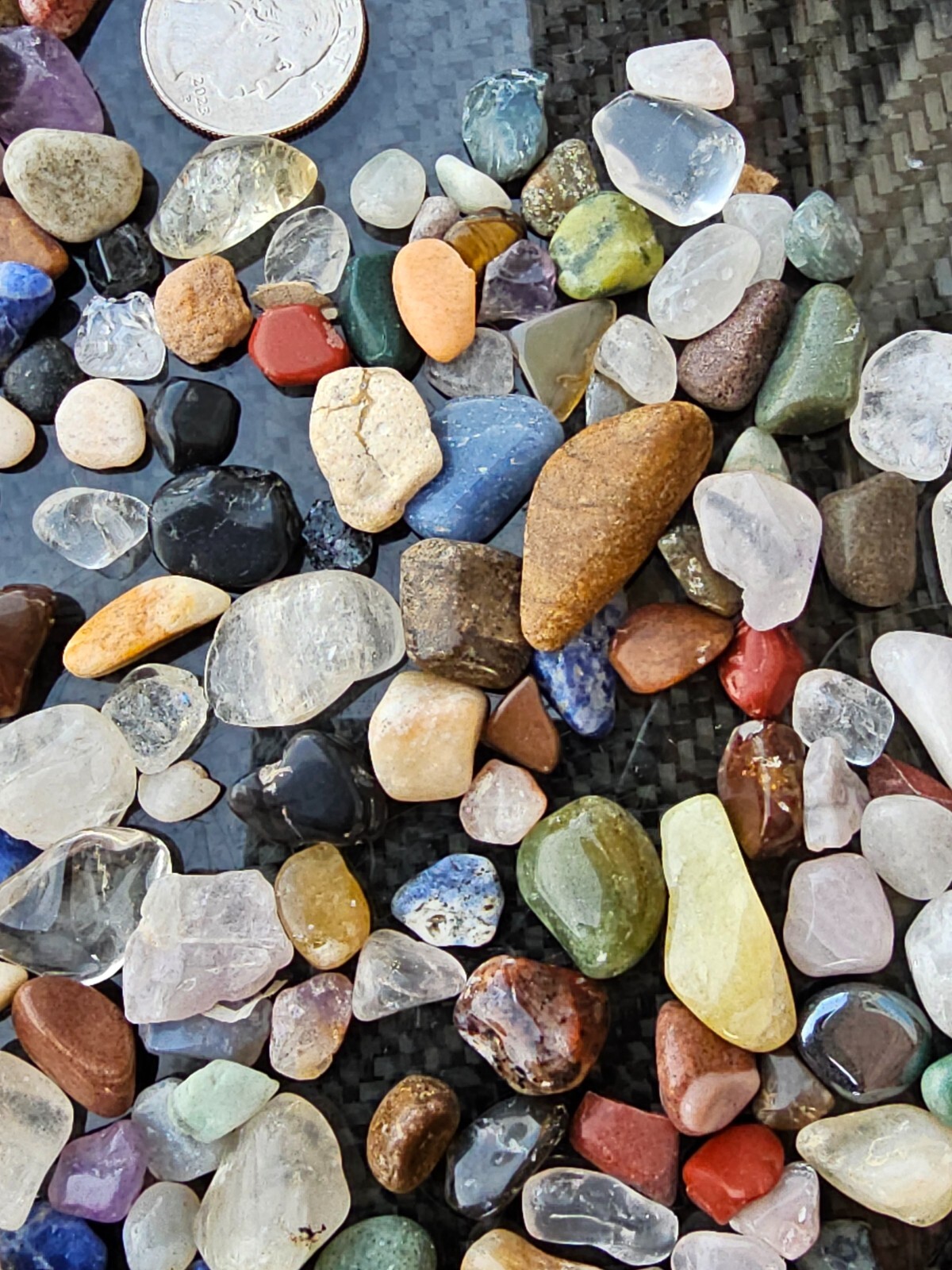 1 Pound Mixed Tumble Crystal Chips Crafters Metaphysical Grids Jewelers