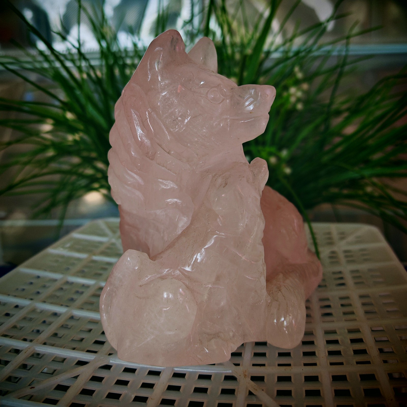 2.86LBTop natural crystal hand carved therapeutic artwork1.30kg