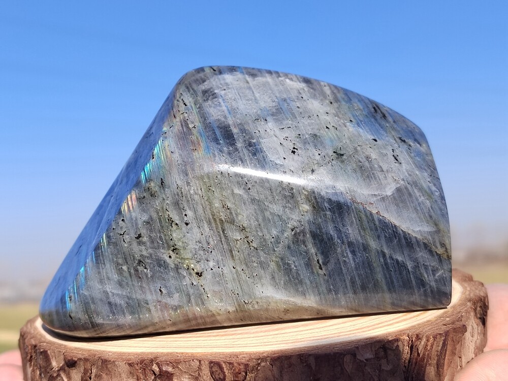 1.27LB Natural Labradorite Quartz Spectrolite Crystal Mineral Specimen Healing