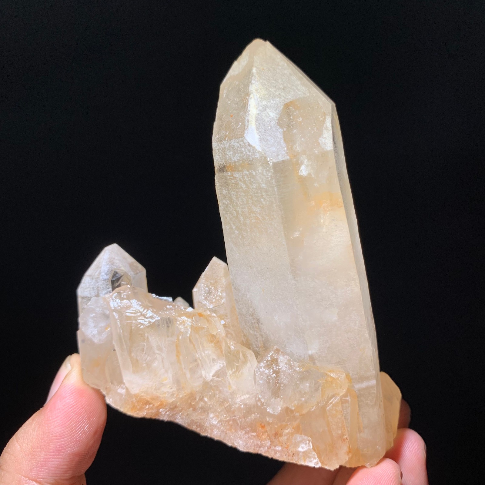 386g Natural White Clear Quartz Crystal Cluster Rough Healing Specimen