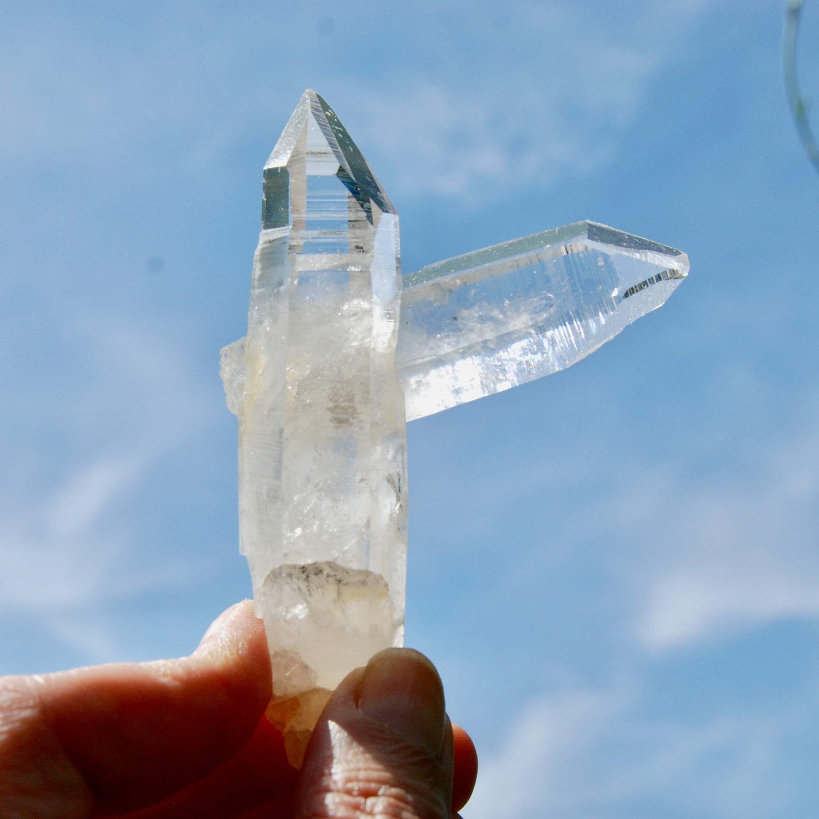 Isis Face Lemurian Quartz Crystal – 4in 96g Tantric Twin Flame Optical Quartz, C