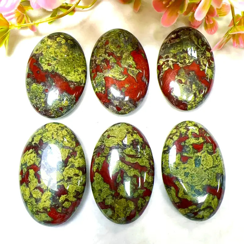 1pc Dragon Blood Stone – Polished Large Palm Stone (1.97-2.3 Inch) Natural