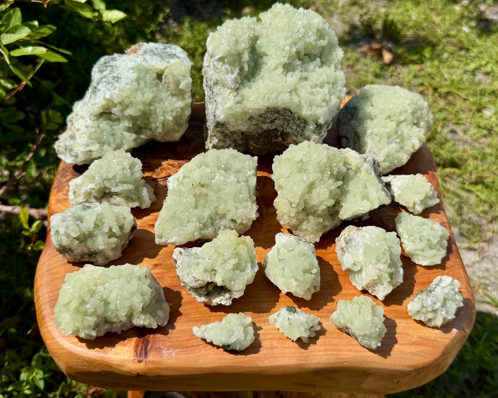 Natural Prehnite Crystal Clusters, ‘A’ Grade Raw – Choose Size