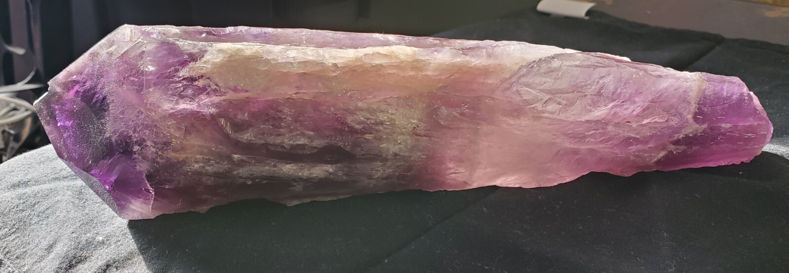 Amethyst Root Chevron Crystal Dragons’ Tooth 10 in. Quartz Strength Peace