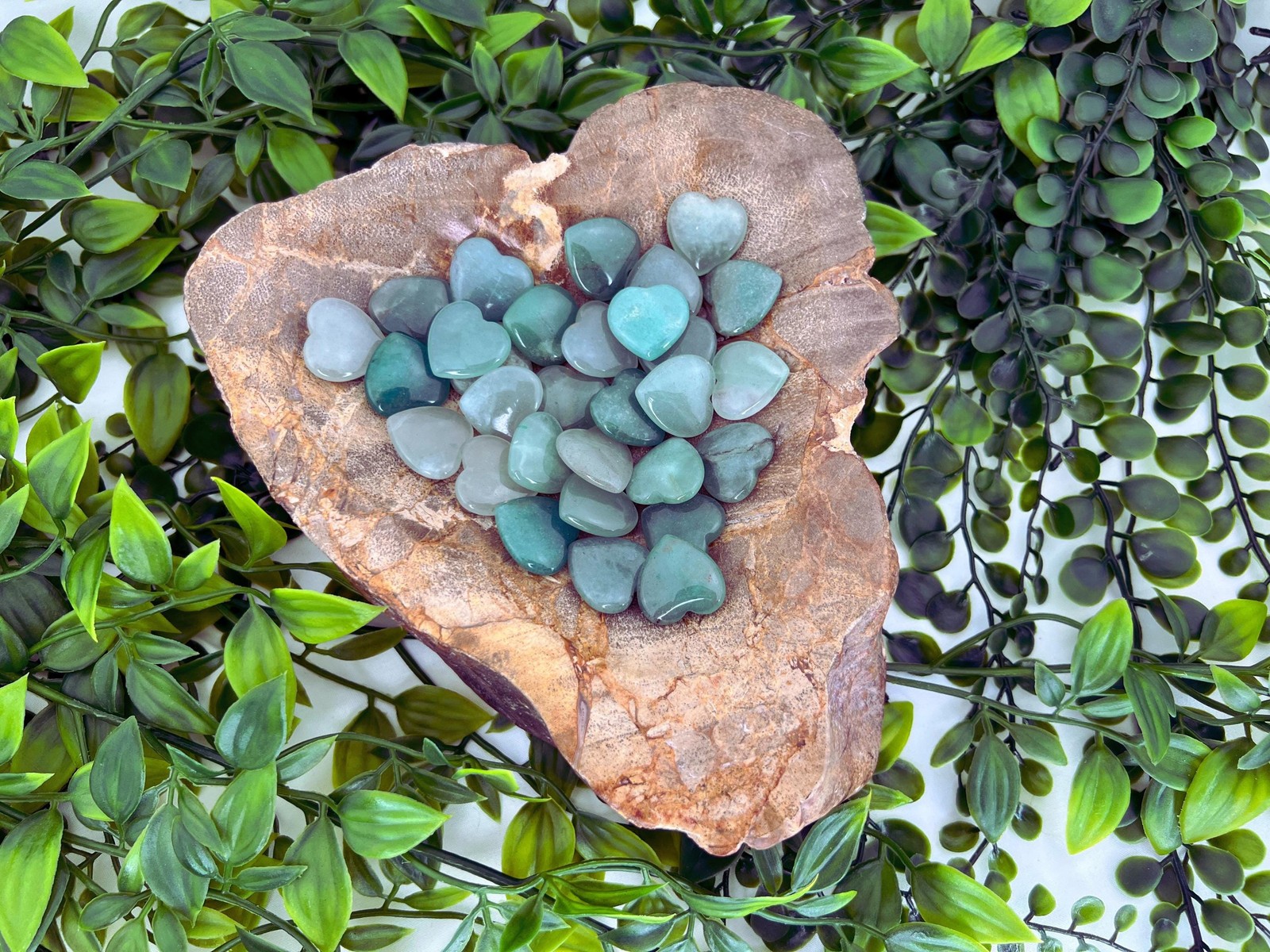 Green Aventurine Heart – Mini Green Aventurine Heart Carving – 20mm Natural