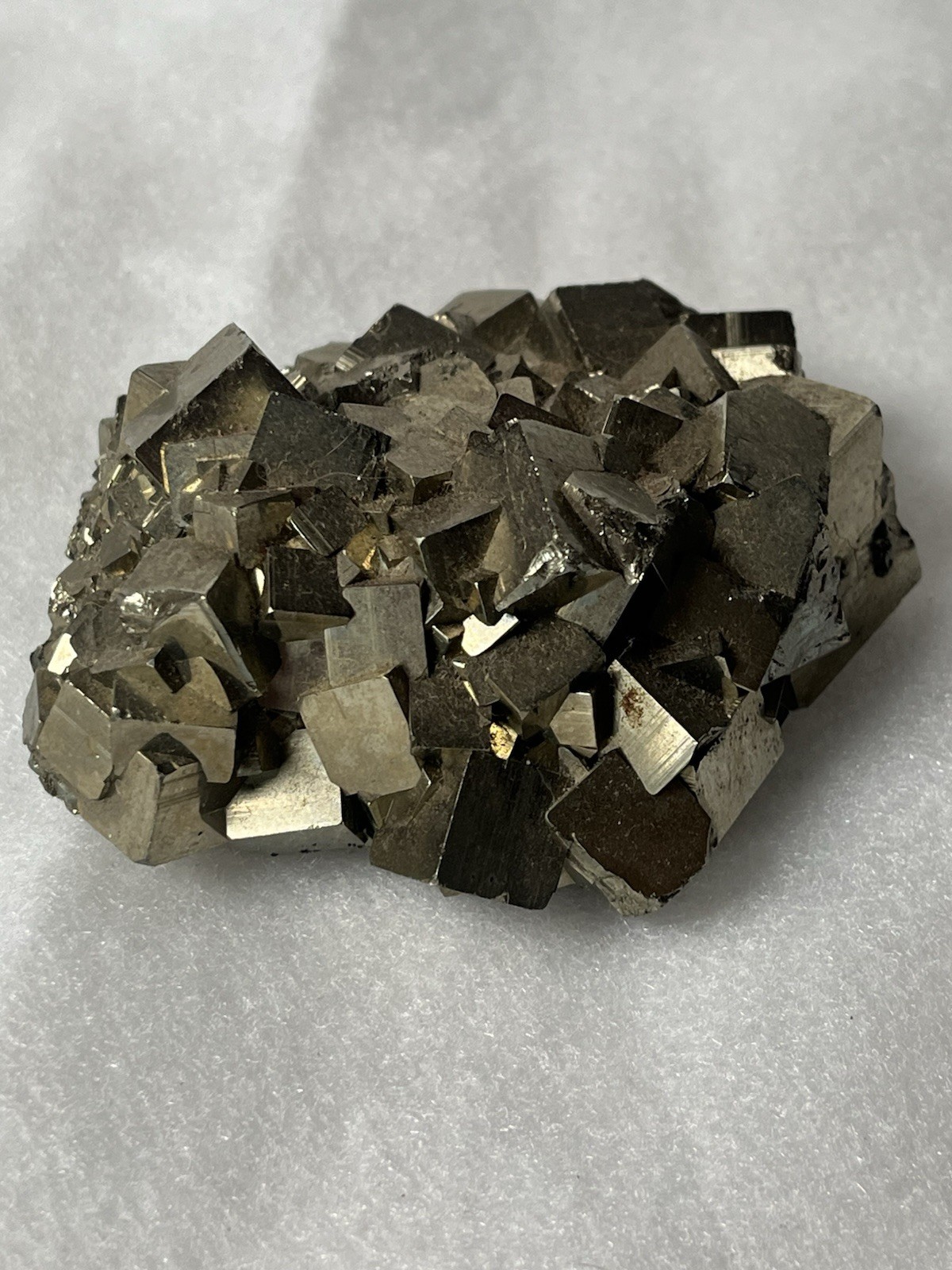 Natural Pyrite Crystal Cluster 3.5” x 3” 1.3 lb Metallic Mineral Specimen 580g