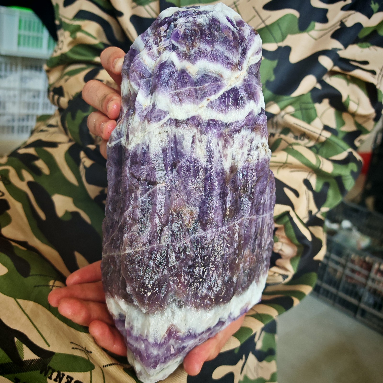 7.44LB Natural Crystal Dreamy purple crystal raw stone specimen Healing Reiki