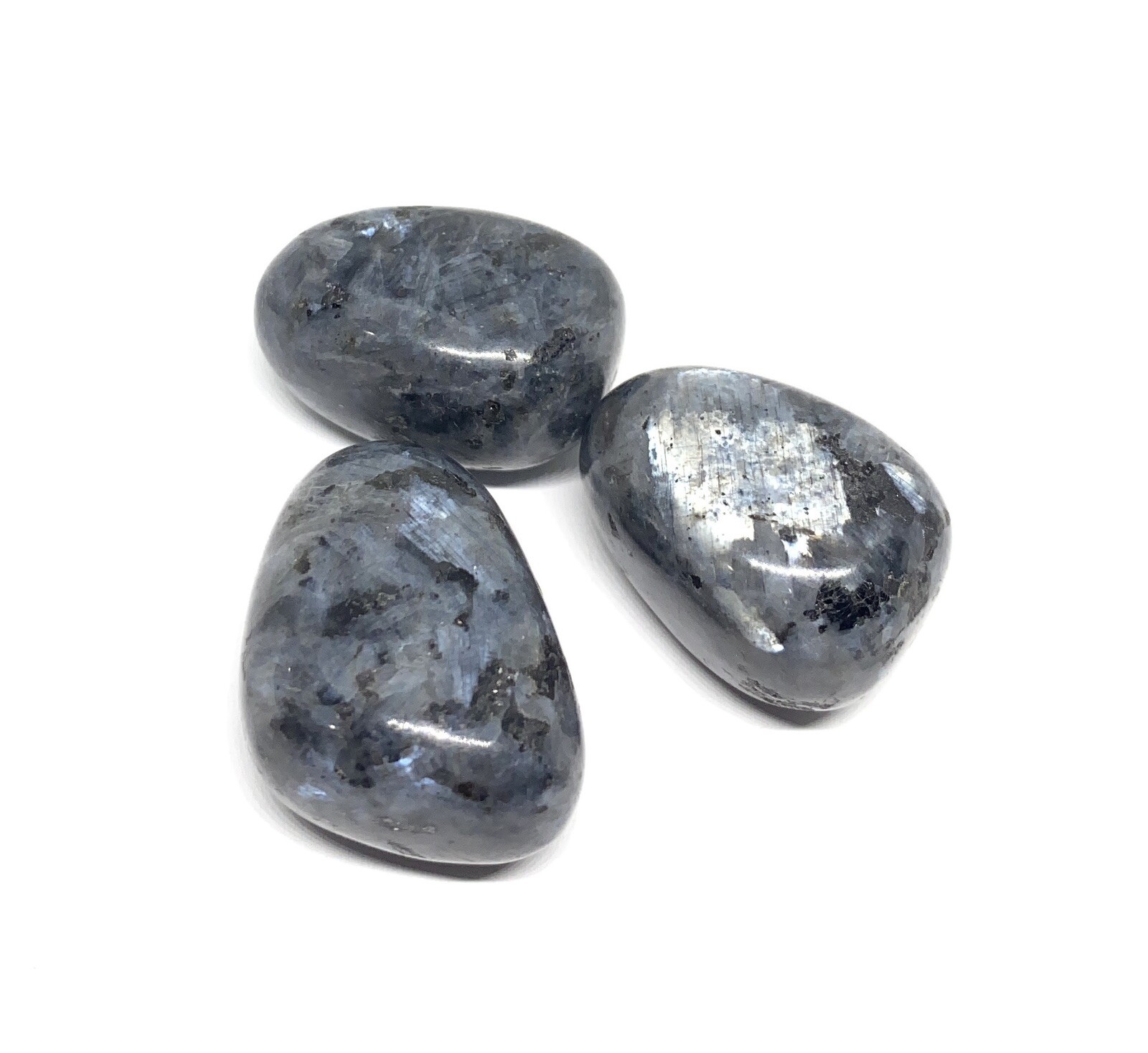 Larvikite Genuine Stones From Norway 3pcs 46.5g Total Crystal Healing