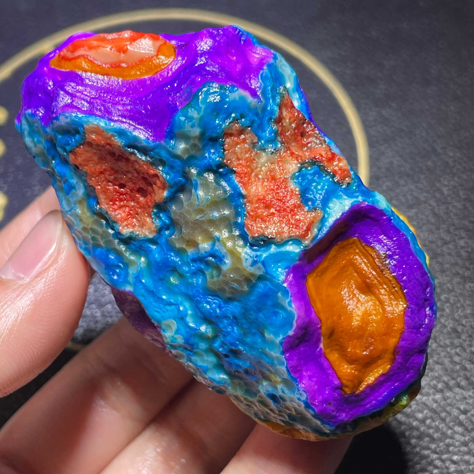 196g Rare Mongolia Gobi Agate Eyes Agate/stone Collection Specimen Healing gift