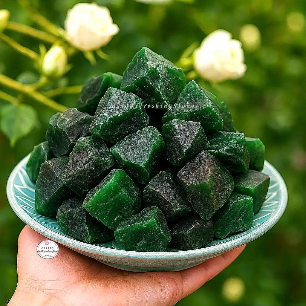2PCS Raw Green Emerald Crystal Stones Natural Free Ship US