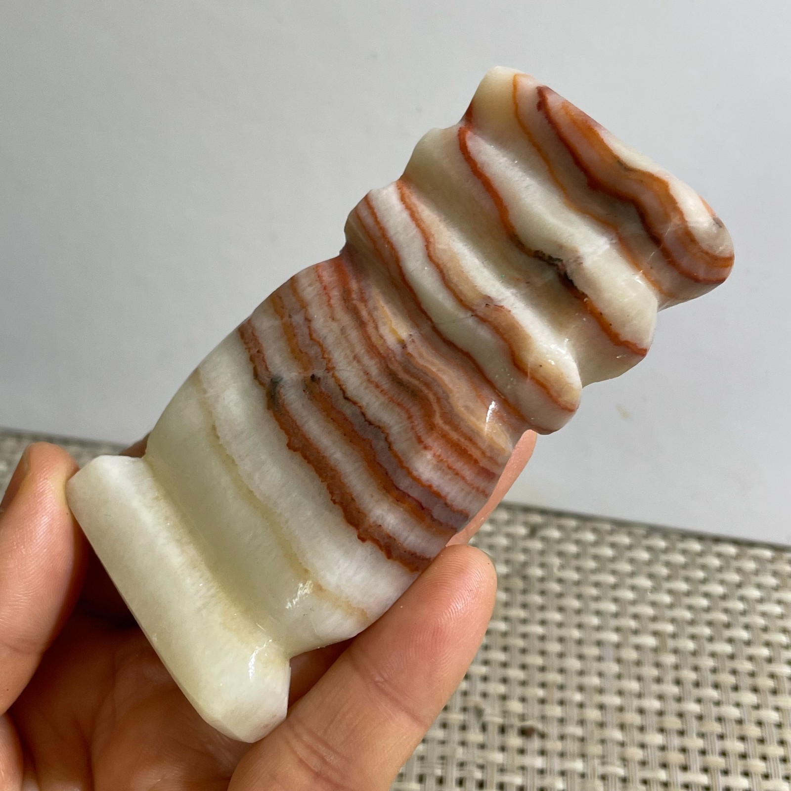 141g Natural polished striped pork stone mineral specimen