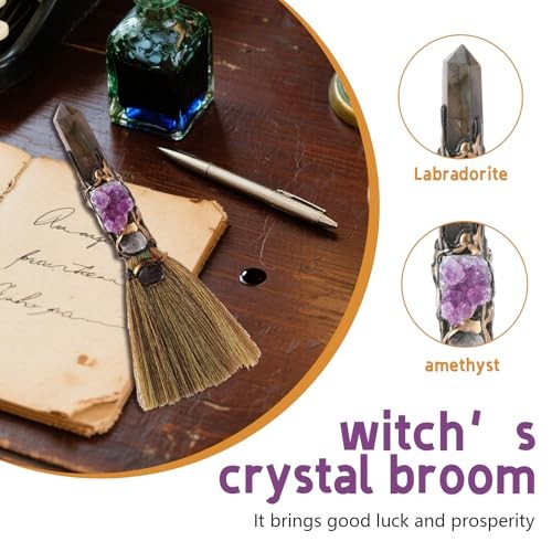 Witch Broom Witchcraft Supplies – Altar Supplies with Wiccan Stuff Labradorite