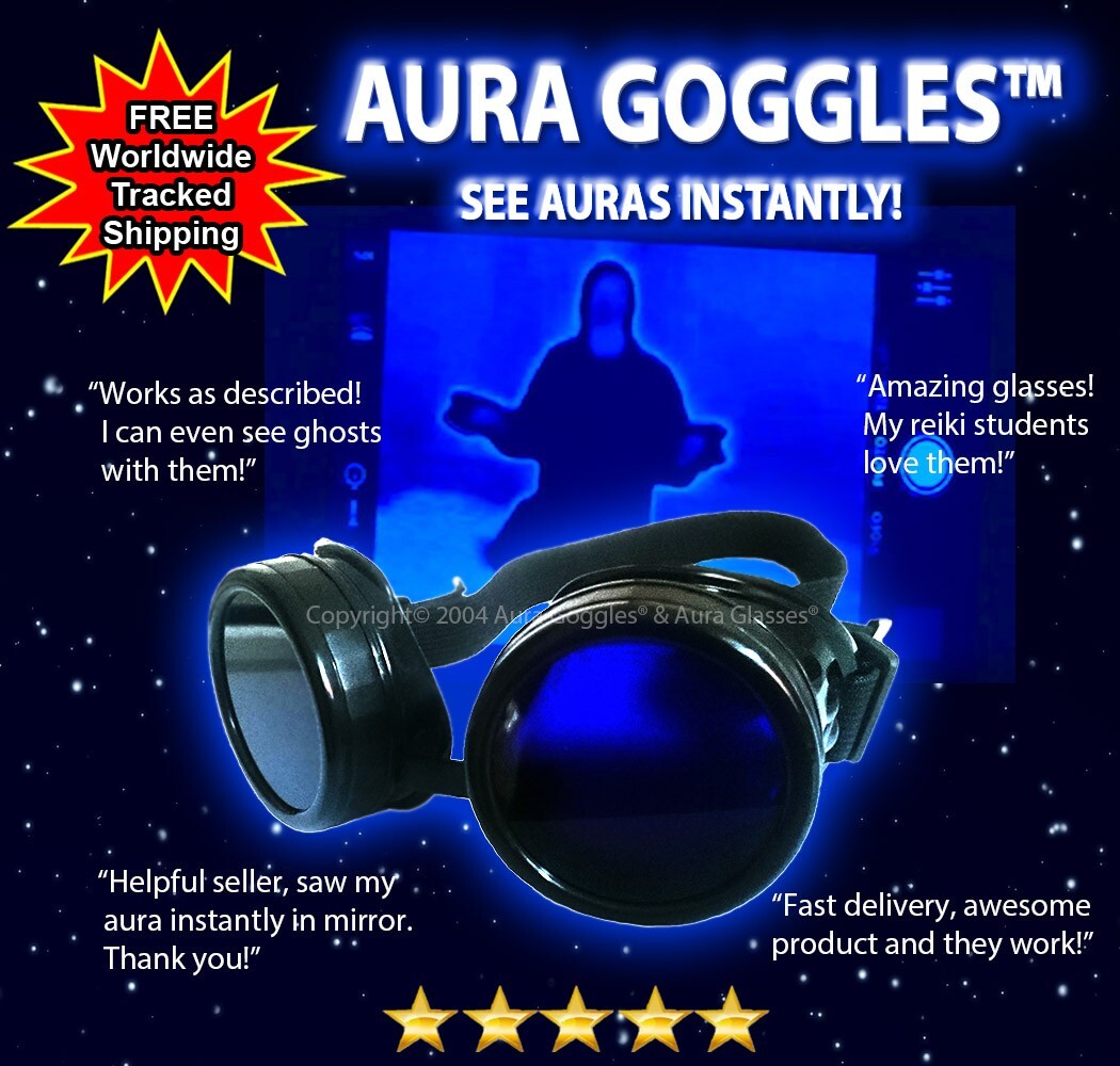 AURA GOGGLES dicyanin style hunting ghost reiki crystal paranormal weird wicca