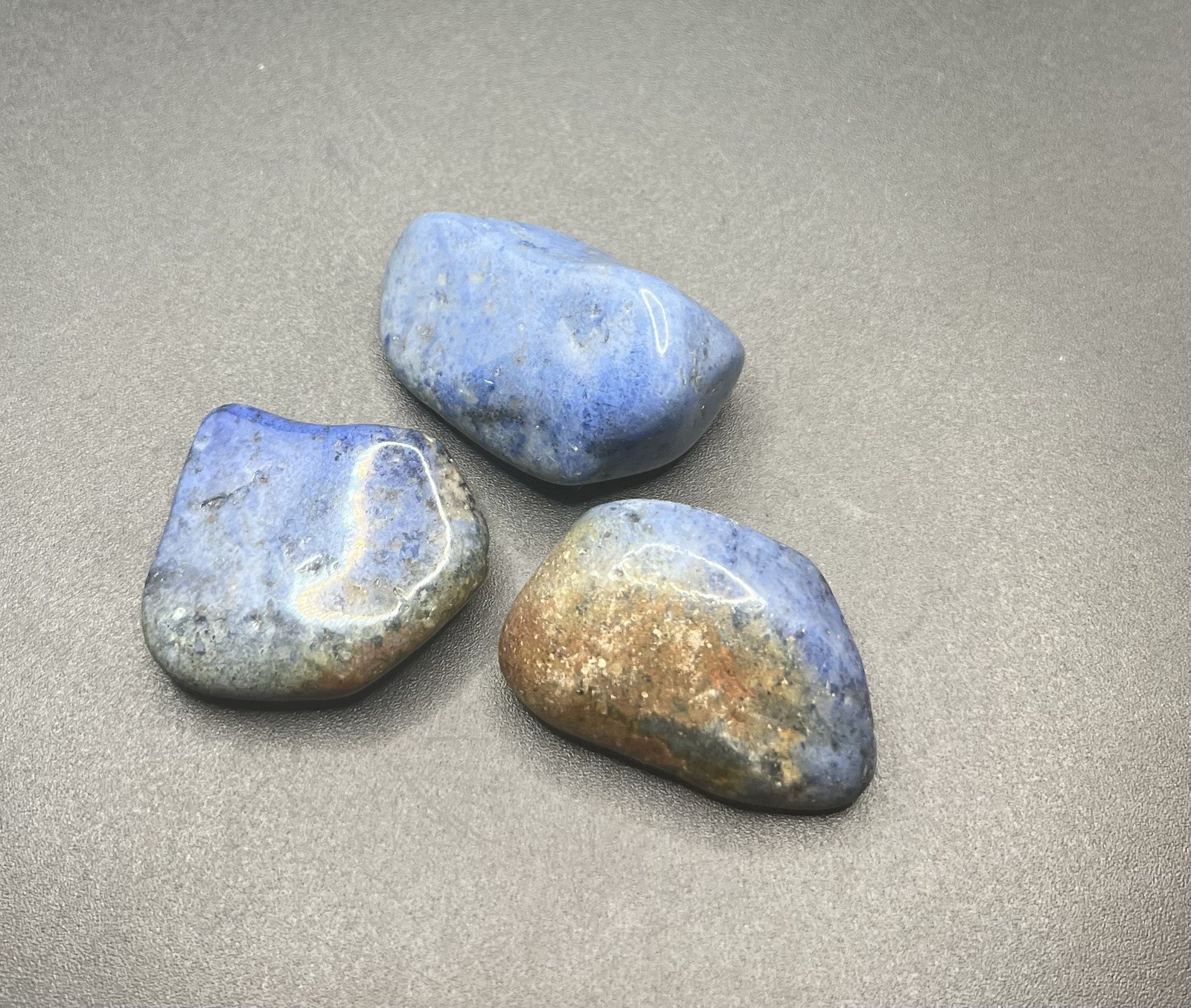Dumortierite Genuine Stones from Mozambique 3pcs 91.4g Total