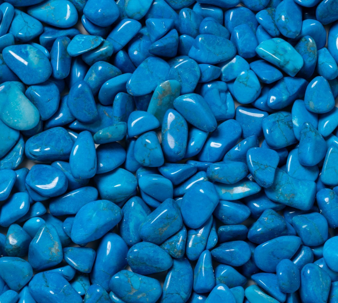 25g Tumbled Blue Turquoise Howlite Gemstone Crystals Rock Specimens