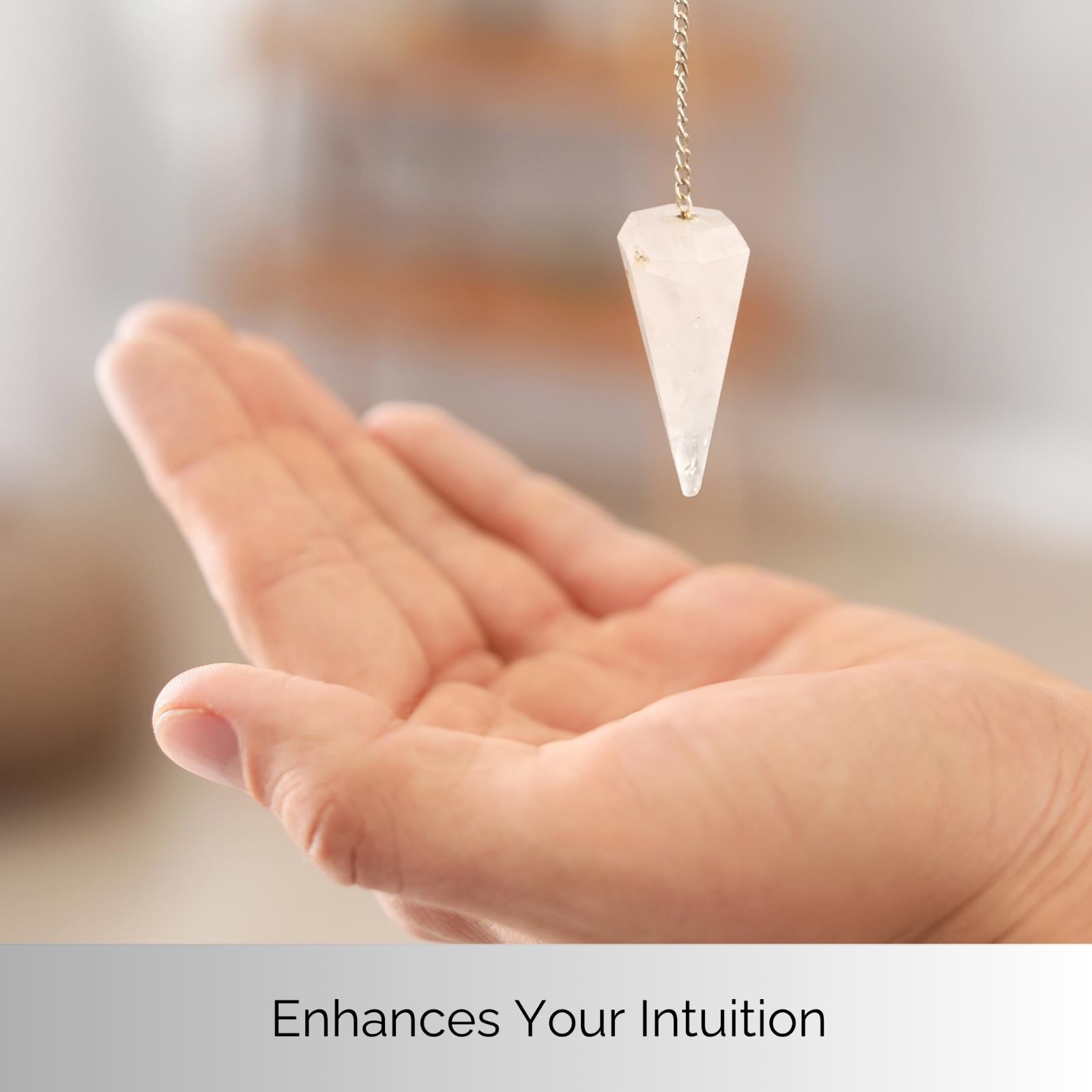 Rose Quartz Pendulum Crystal Divination Tools — Dowsing Pendulum Crystal with Cr