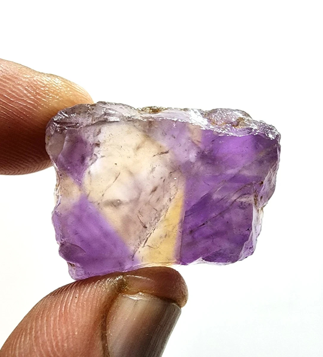 Unique Natural Yellow And Purple Ametrine Raw 94 Crt Loose Gemstone For Jewelry