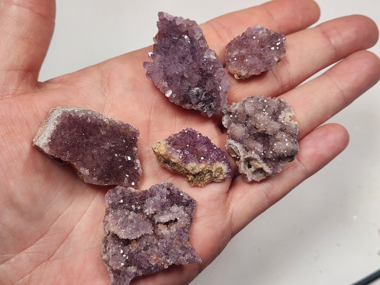 Turkish Amethyst ALACAM mine Turkey Druzy Crystal Cluster Lot 56g Total WT F