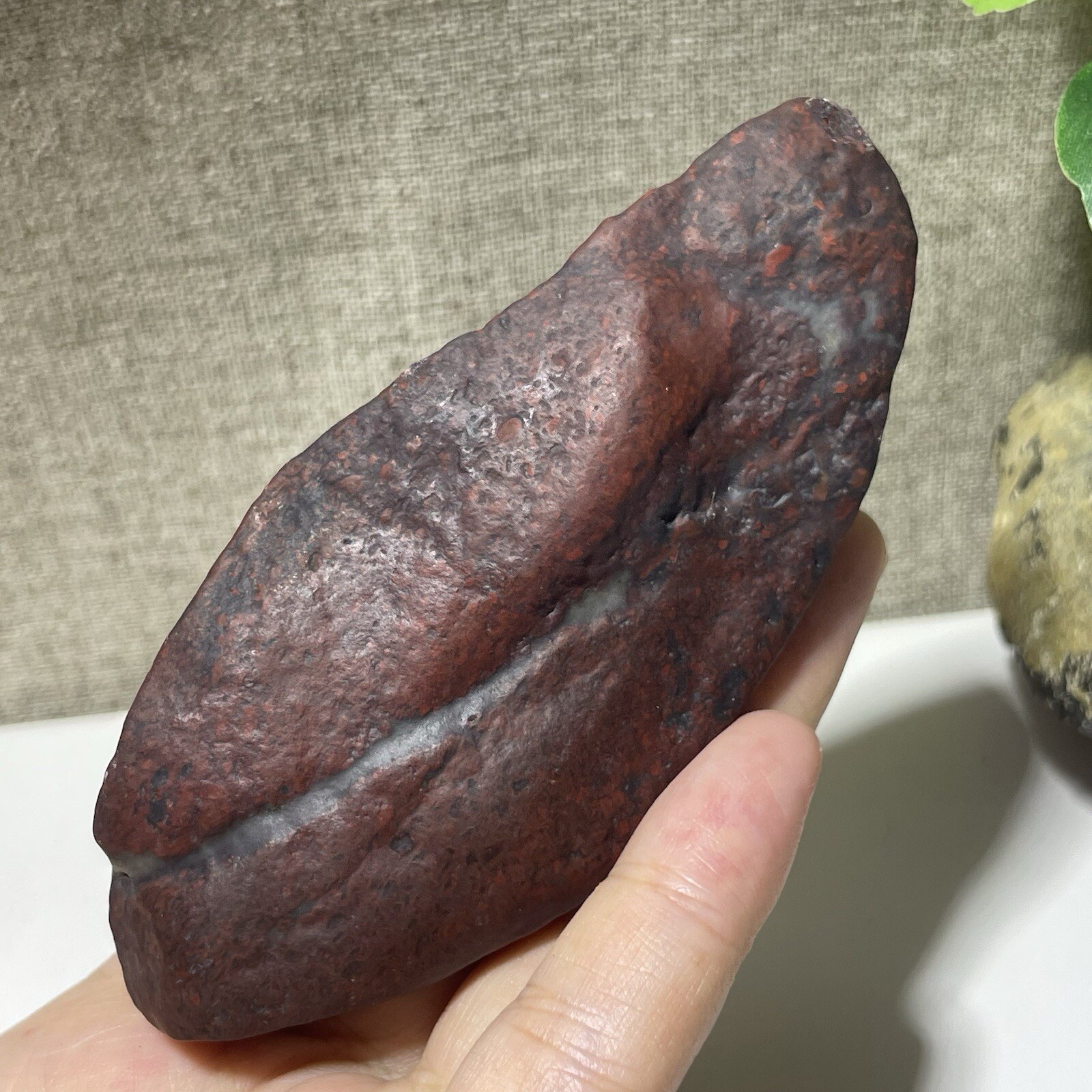 217g Natural Iddingsite meteorite specimen raw stone from China a6638