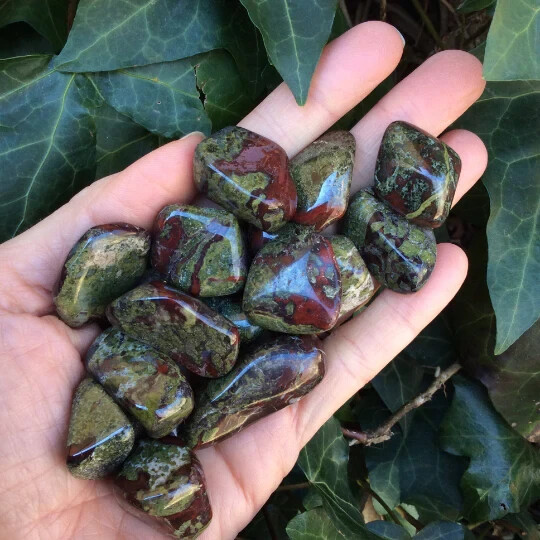 3Pcs Natural Dragon Blood Jasper Tumbled Stone Pocket Rocks For DIY Specimens